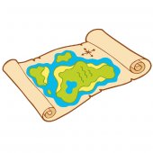 Vinilo infantil Mapa del tesoro