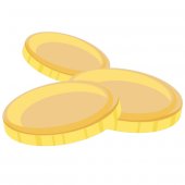 Vinilo infantil Moneda de oro