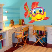 Vinilo infantil pescado