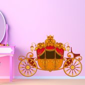 Vinilo infantil Princesa carro