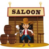 Vinilo infantil saloon