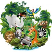 Vinilo infantil selva